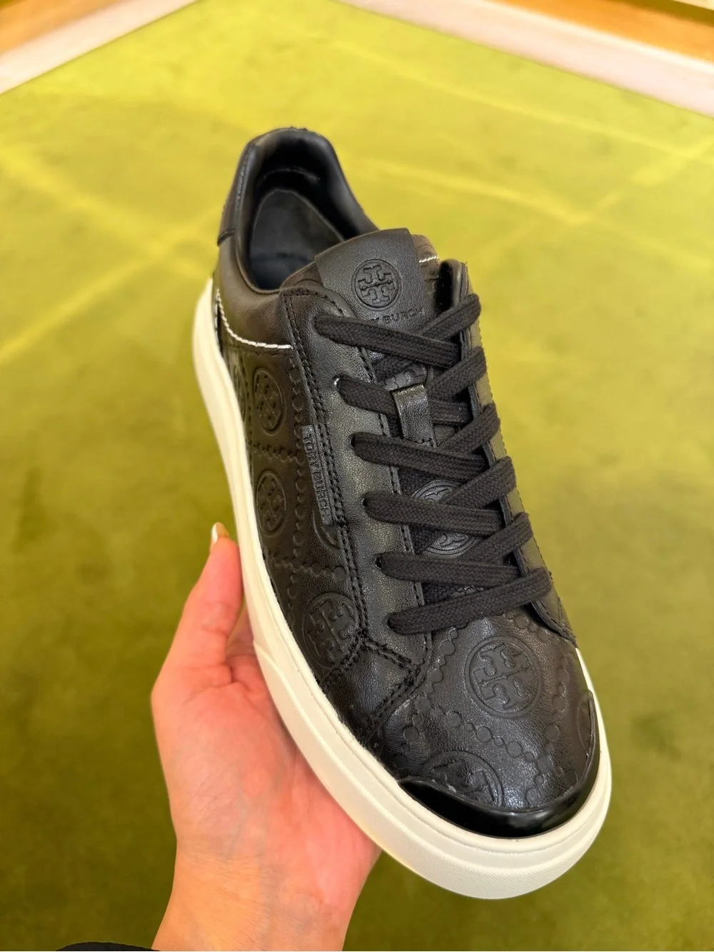 Tory Burch T Monogram Ladybug Sneaker Black Size 8